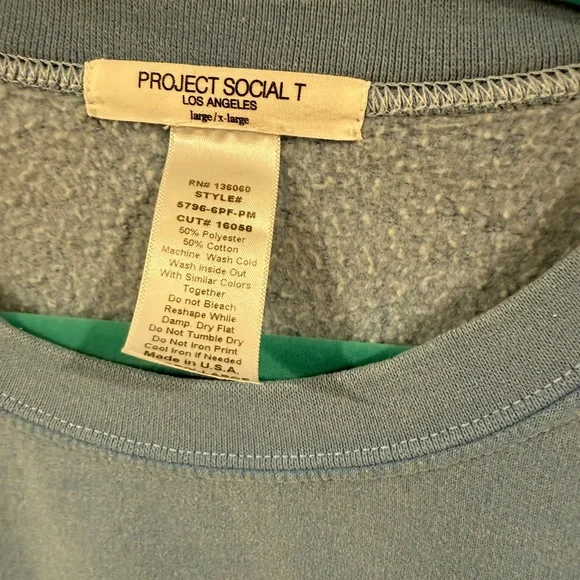 Project Social T Light Blue Crewneck Sweater - Picture 5 of 7